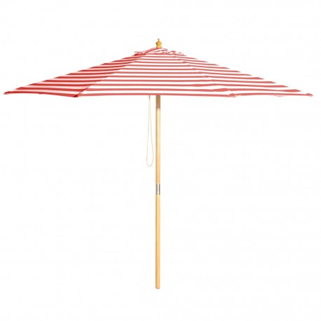 Monte Carlo - 3m diameter red and white stripe umbrella