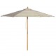 Billy Fresh Coastal - 3m diameter taupe and white stripe umbrella with cover