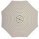 Peninsula - 3m diameter grey and white stripe umbrella with cover