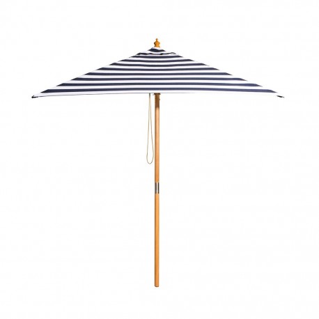 St. Tropez - 2m diameter square blue and white stripe umbrella