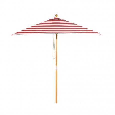 Monte Carlo - 2m square red and white stripe umbrella