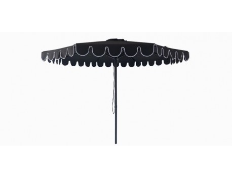 BILLY FRESH 3M MIDNIGHT ALUMINIUM UMBRELLA - BLACK WITH WHITE TRIM