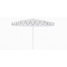 BILLY FRESH 3M PALERMO ALUMINIUM UMBRELLA - WHITE WITH BLACK TRIM