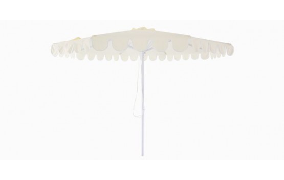 BILLY FRESH 3M WHITEHAVEN ALUMINIUM UMBRELLA - CREAM WITH WHITE TRIM