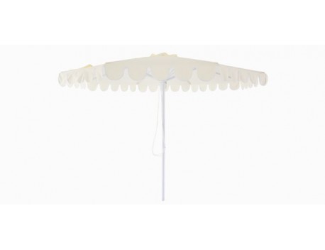 BILLY FRESH 3M WHITEHAVEN ALUMINIUM UMBRELLA - CREAM WITH WHITE TRIM