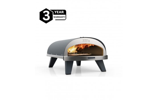 ZiiPa Piana Gas Fired Pizza Oven with Rotating Stone – Charcoal/Charbon