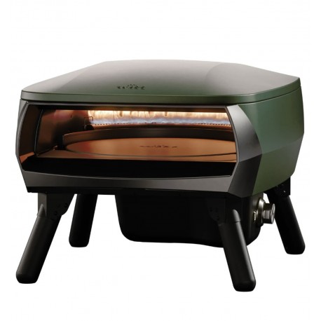 WITT Piccolo Rotante Gas Powered Pizza Oven w/ Rotating Stone 13" - Black